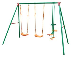 Altalena Bambini 3 Posti Per Bambini 3-10 Anni In Acciaio Da Esterno