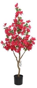 Bouganvillea Artificiale Con Vaso Nero H 120 Cm