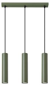 Lampada a sospensione LAGOS 3L verde oliva 3xGU10 10W acciaio 98x6x45cm Sollux Lighting
