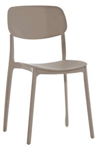 Sedia Da Pranzo In Polipropilene Per Interni Ed Esterni Design Moderno Tortora