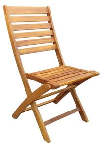 Sedia Pieghevole in Legno di Acacia FSC 49x61x92 cm – Comfort Maggiorato, Design Naturale