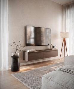 Mobile TV Sospeso 150 cm 2 Ante A Ribalta Noce Scuro Lume