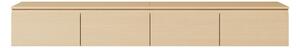 Mobile TV Sospeso 200 cm 4 Ante A Ribalta Rovere Lindberg Lume