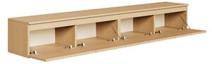 Mobile TV Sospeso 200 cm 4 Ante A Ribalta Rovere Lindberg Lume