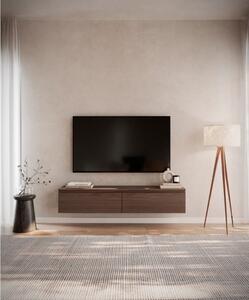 Mobile TV Sospeso 150 cm 2 Ante A Ribalta Noce Scuro Lume