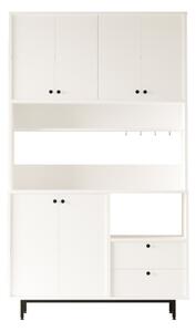 Mobile Cucina Dispensa Multiuso 120x36x205 Con Ante E Cassetti Claudia Bianco