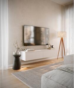 Mobile TV Sospeso 150 cm 2 Ante A Ribalta Bianco Opaco Lume