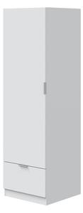 Armadio Guardaroba 1 Anta 1 Cassetto 50x50x170 Simply Bianco