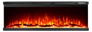Camino elettrico da parete ad incasso 3 Lati BOSTON100 L101,6 x P20 x H44 cm