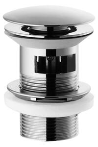 Piletta Click-Clack In Ottone 1"-1/4 Con Troppo Pieno Nichel Spazzolato