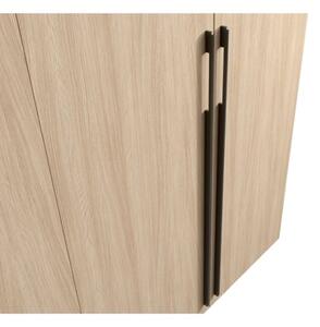 Armadio Ingresso 110x207h Cm 2 Ante Con Specchio Laterale Rovere Barcelona