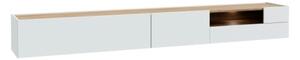 Mobile TV Sospeso 270x40x32h Con Vano Decoder Lewis Rovere E Grigio Chiaro