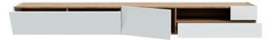Mobile TV Sospeso 270x40x32h Con Vano Decoder Lewis Rovere E Grigio Chiaro
