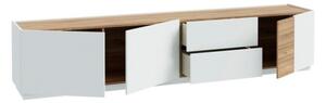 Mobile TV Da Terra 240x40x50h 3 Ante 2 Cassetti Lewis Rovere E Grigio Chiaro