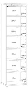 Armadio Scarpiera Multiuso Con Specchio 7 Ripiani 50x35x180h Nube Bianco
