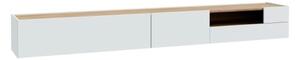 Mobile TV Sospeso 270x40x32h Con Vano Decoder Lewis Rovere E Grigio Chiaro