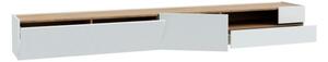 Mobile TV Sospeso 270x40x32h Con Vano Decoder Lewis Rovere E Grigio Chiaro