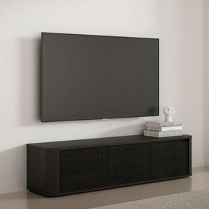 Mobile TV Da Terra 3 Ante 170x40x40 Design Moderno Lehman Rovere Nero