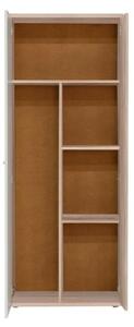 Armadio Multiuso Portascope 2 Ante 5 Vani 70x35x180h Nube Rovere E Bianco