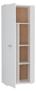 Armadio Multiuso Portascope 2 Ante 5 Vani 70x35x180h Nube Bianco