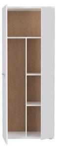 Armadio Multiuso Portascope 2 Ante 5 Vani 70x35x180h Nube Bianco
