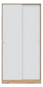 Armadio Guardaroba 2 Ante Scorrevoli 10x50x200 TOP Bianco E Rovere