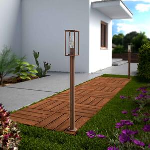 Paletto da Giardino Corten 100cm, Base E27 - Serie PRISM Colore Corten