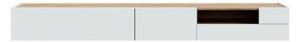 Mobile TV Sospeso 270x40x32h Con Vano Decoder Lewis Rovere E Grigio Chiaro