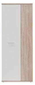 Armadio Multiuso Portascope 2 Ante 5 Vani 70x35x180h Nube Rovere E Bianco