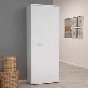 Armadio Multiuso Portascope 2 Ante 5 Vani 70x35x180h Nube Bianco