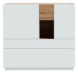 Mobile Soggiorno 120x40x110h 3 Ante 1 Cassetto Lewis Rovere E Grigio Chiaro
