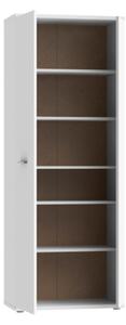 Armadio Scarpiera Multiuso 2 Ante 6 Ripiani 70x35x180h Nube Bianco