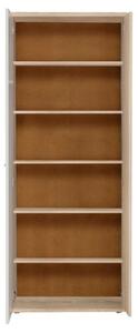 Armadio Scarpiera Multiuso 2 Ante 6 Ripiani 70x35x180h Nube Bianco E Rovere