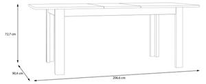 Tavolo Allungabile 90x160-206 Cm Da Arredo Interno Lehman Rovere