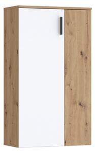 Scarpiera 6 Ripiani 2 Ante 70x34x120h 18 Paia Nube Bianco E Rovere Artisan