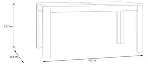 Tavolo Allungabile 90x160-206 Cm Da Arredo Interno Lehman Rovere