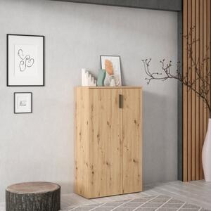 Scarpiera 6 Ripiani 2 Ante 70x34x120h 18 Paia Nube Rovere Artisan