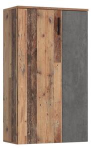 Scarpiera 6 Ripiani 2 Ante 70x34x120h 18 Paia Nube Rovere Invecchiato E Grigio Scuro