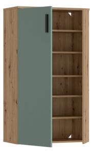 Scarpiera 6 Ripiani 2 Ante 70x34x120h 18 Paia Nube Verde Salvia Rovere Artisan