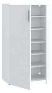 Scarpiera 6 Ripiani 2 Ante 70x34x120h 18 Paia Nube Bianco Opaco