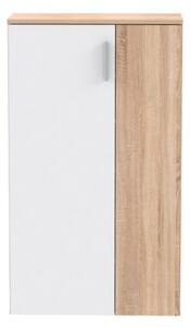 Scarpiera 6 Ripiani 2 Ante 70x34x120h 18 Paia Nube Bianco Rovere Sonoma