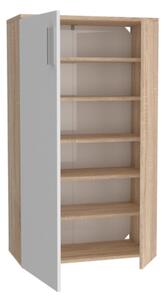 Scarpiera 6 Ripiani 2 Ante 70x34x120h 18 Paia Nube Bianco Rovere Sonoma