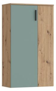 Scarpiera 6 Ripiani 2 Ante 70x34x120h 18 Paia Nube Verde Salvia Rovere Artisan