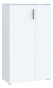 Scarpiera 6 Ripiani 2 Ante 70x34x120h 18 Paia Nube Bianco Opaco