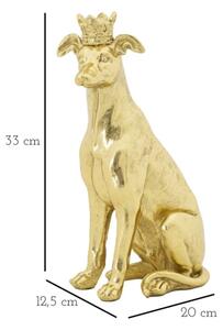 Cane Con Corona Oro Cm 20X12,5X33