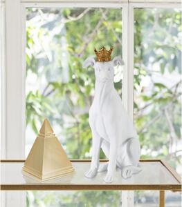 Cane Con Corona Bianco Cm 20X12,5X33