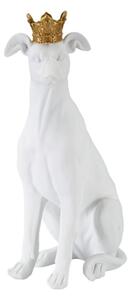 Cane Con Corona Bianco Cm 20X12,5X33