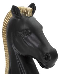 Cavallo Nero E Oro Cm 10,5X8,5X19