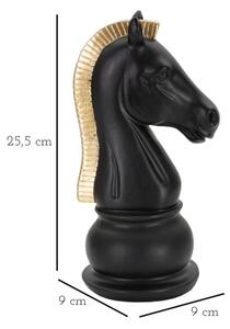 Cavallo Nero E Oro Cm 10,5X8,5X19