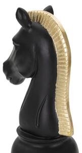 Cavallo Nero E Oro Cm 10,5X8,5X19